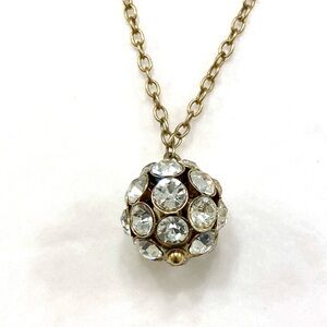 J. Crew Gold Necklace with Crystal Accents